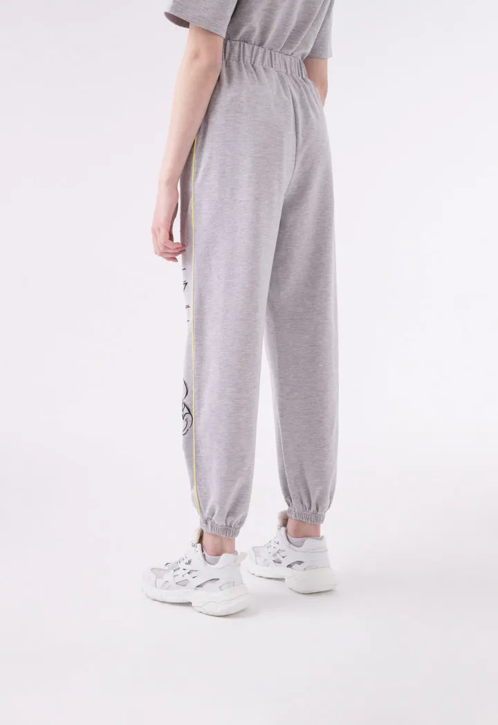 Minnie Mouse Melange Bias Tape Jogging Pants