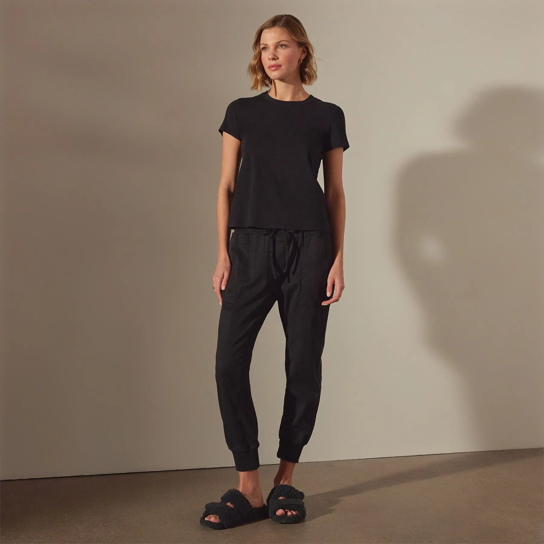 Mixed Media Pant - Black