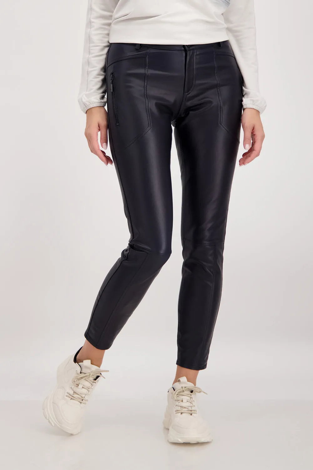 Monari Faux Leather Slim Pants M806850
