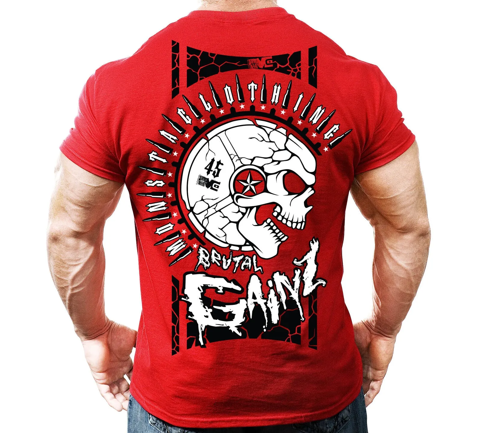 Monsta Clothing Co Brutal Gainz Soft Graphic T Shirt Mens Bodybuilding