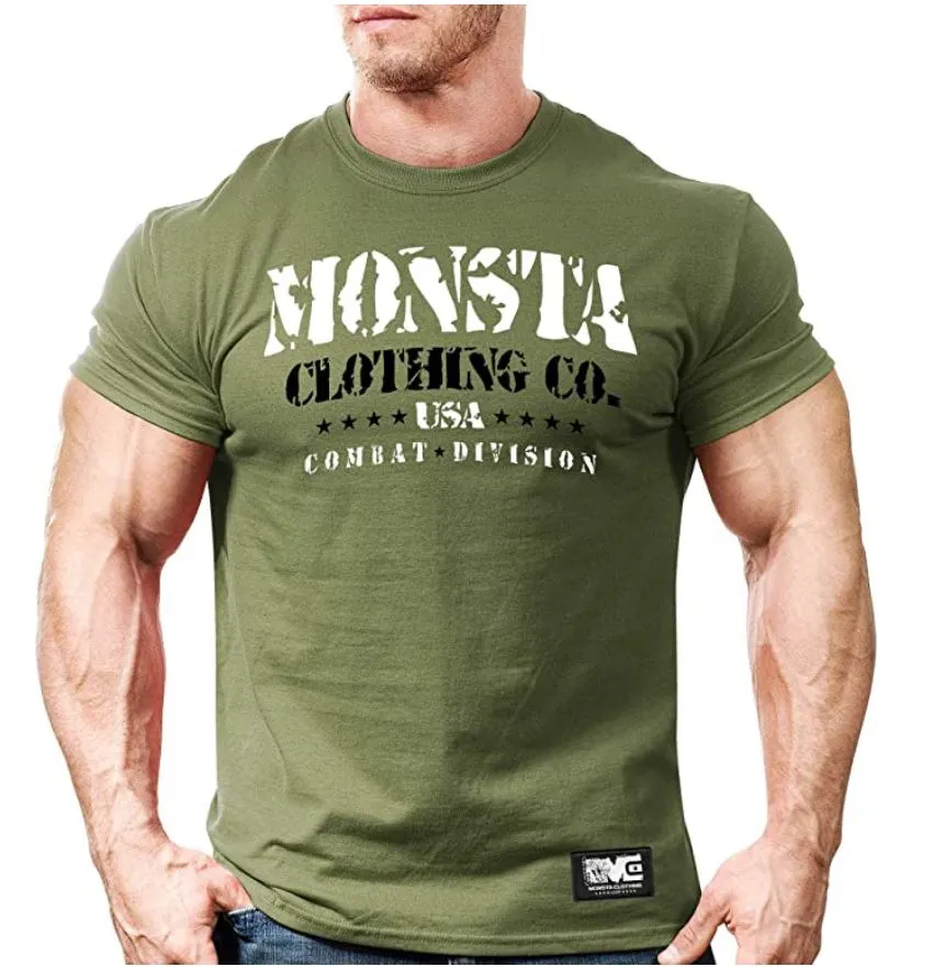 MONSTA Clothing Co CONQUER GREEN T-Shirt Bodybuilding Wear