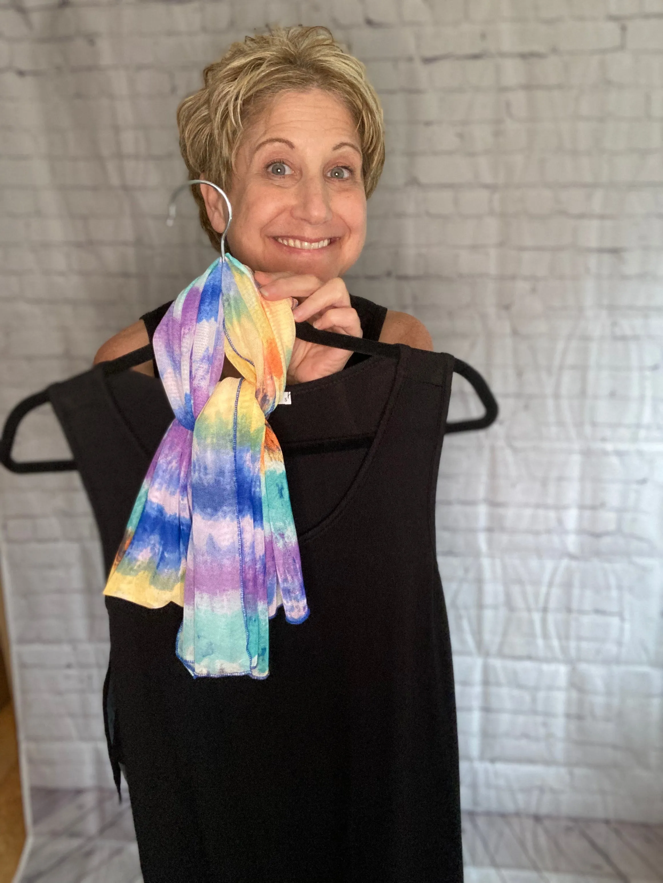 Multi Color Mesh Scarf
