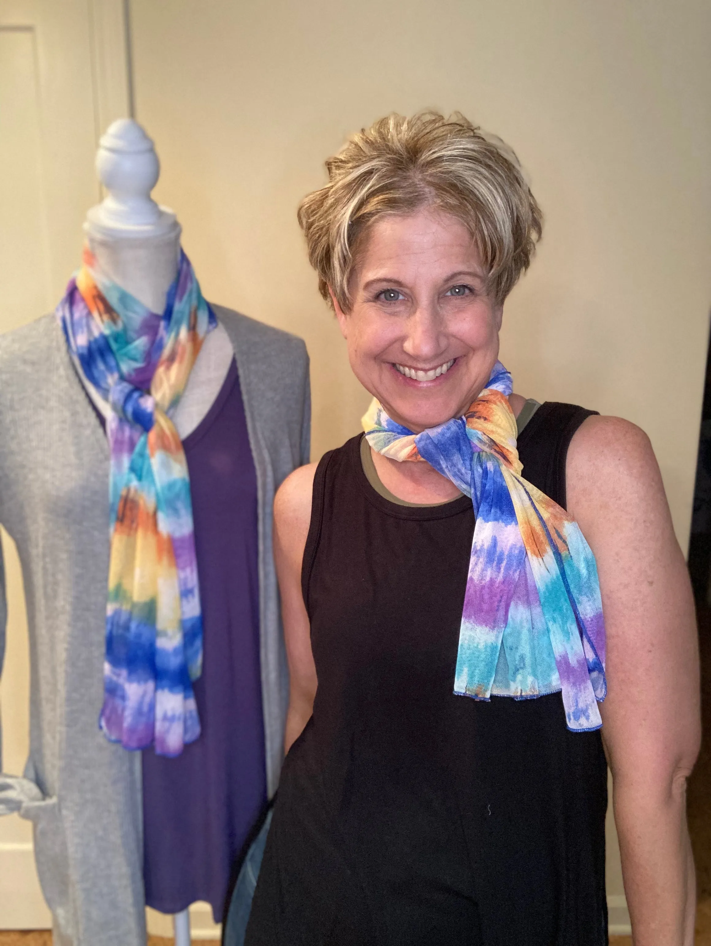 Multi Color Mesh Scarf