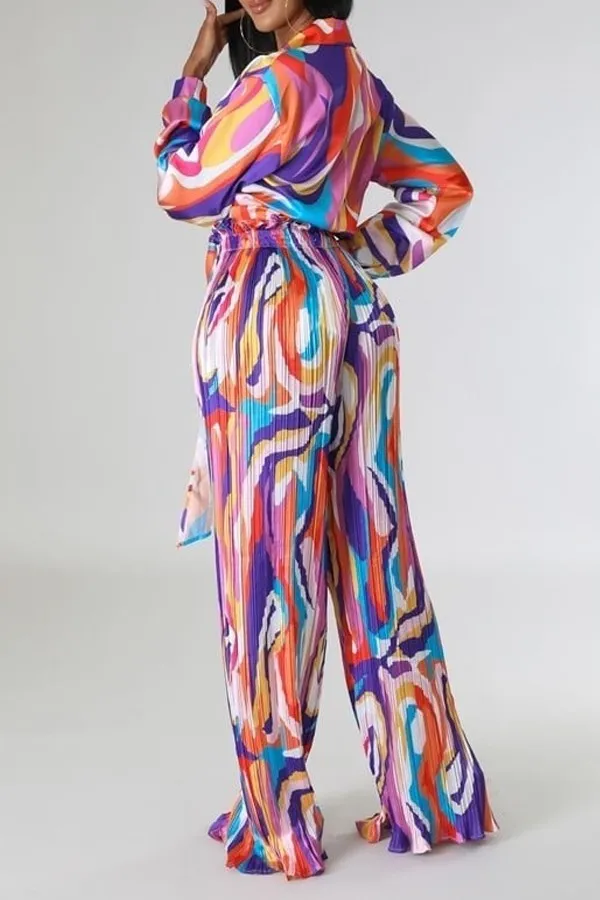 Multicolor 2-Piece Vacay Pants Set