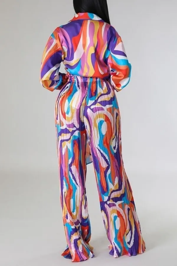 Multicolor 2-Piece Vacay Pants Set