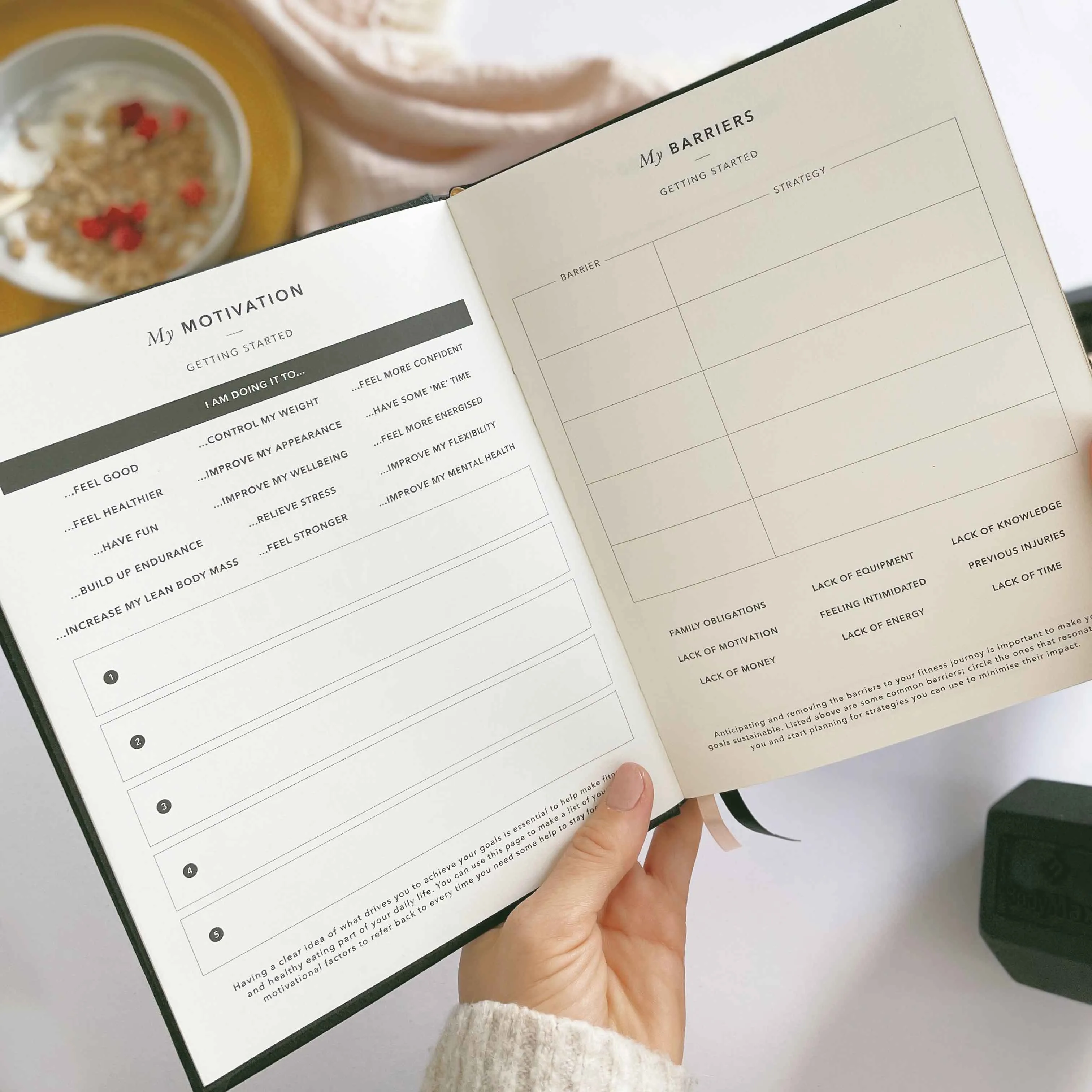 My Daily Fitness Planner - Workout and Meal Planner (Black & White)