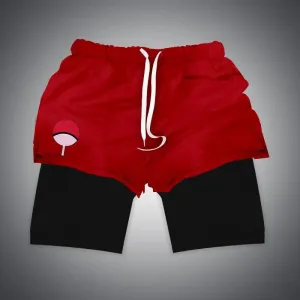 Naruto 'Uchiha' Performance Shorts w/ Compression Lining