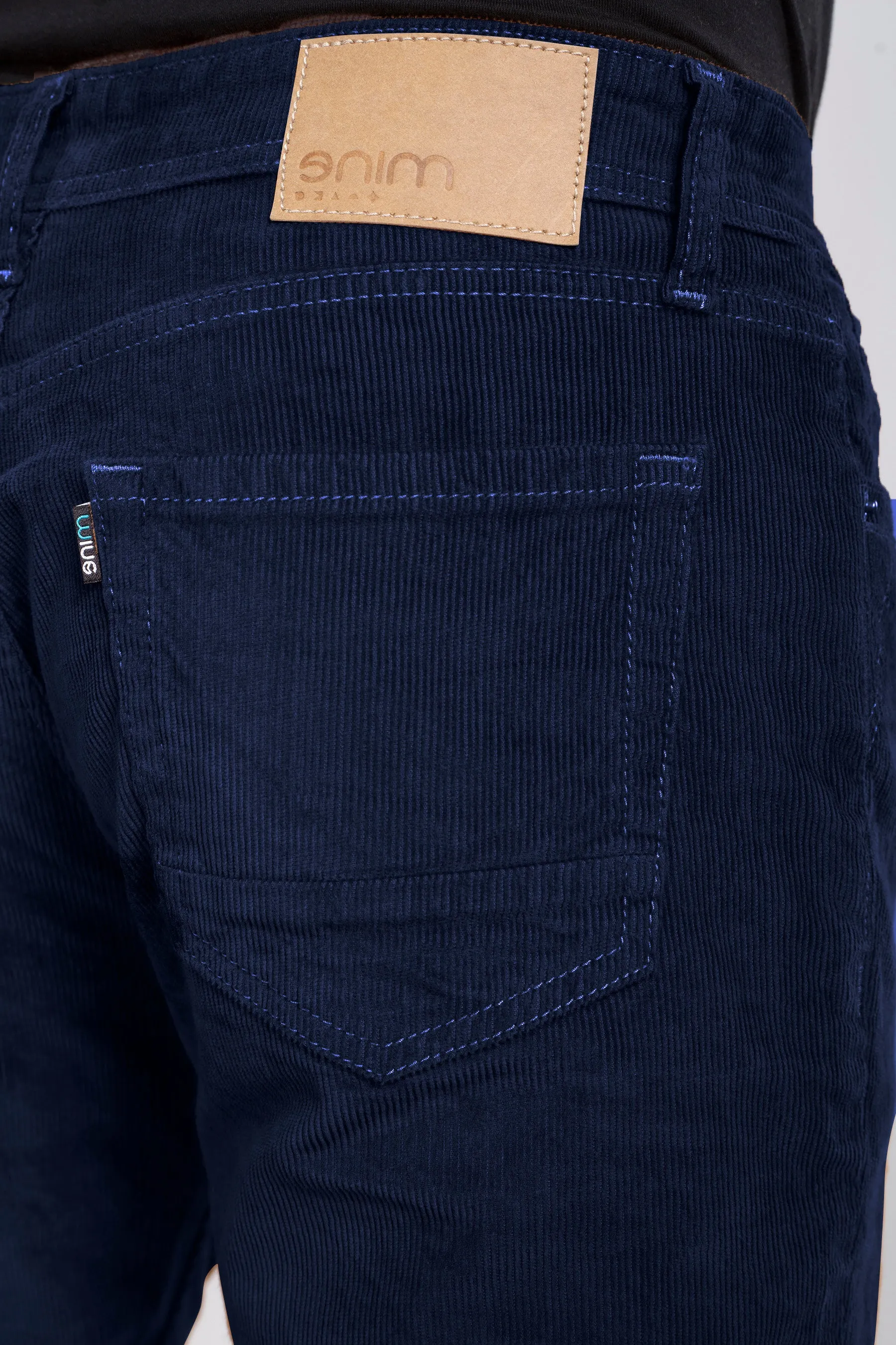 Navy Blue Stretch Corduroy Jeans
