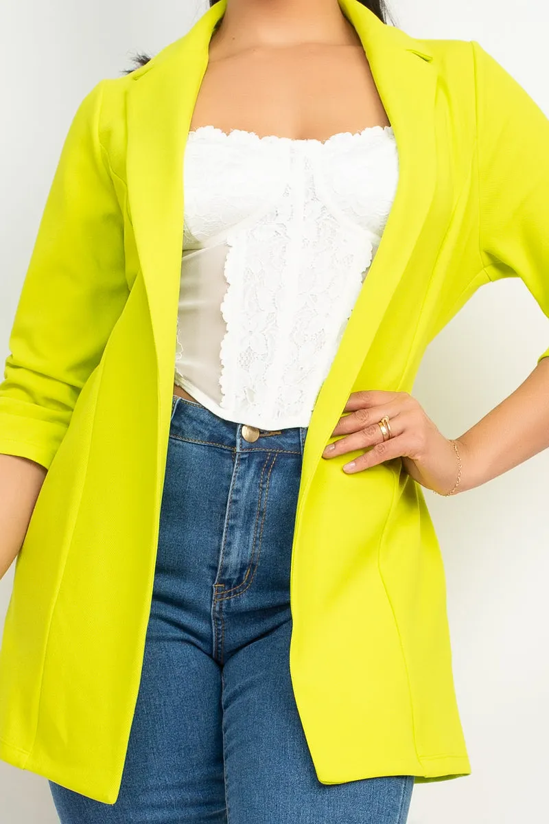 Neon Yellow Pant Suit