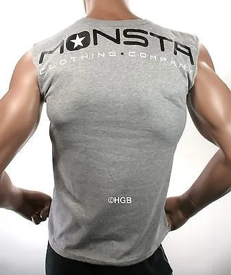 NEW Mens Graphic Tee MONSTA Bodybuilding Wear CrossTraining T Shirt Gym Clothing