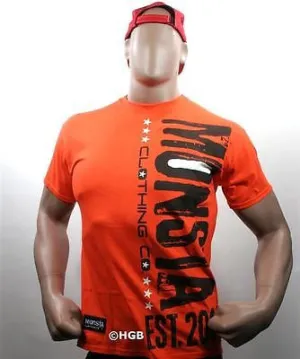 NEW Mens Graphic Tee MONSTA Bodybuilding Wear UNDA CONSTRUCTION T Shirt Clothing