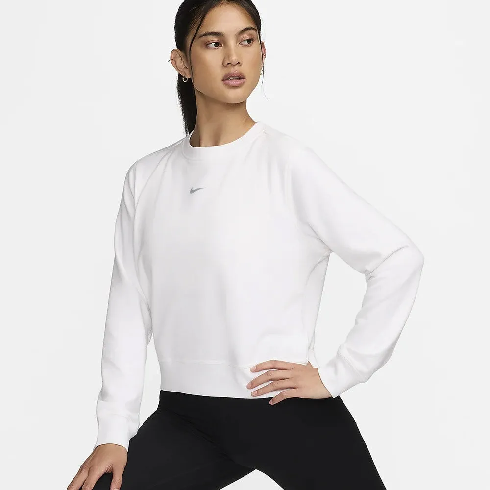 Nike Women's Dri-Fit One Crew-Neck Sweatshirt - White