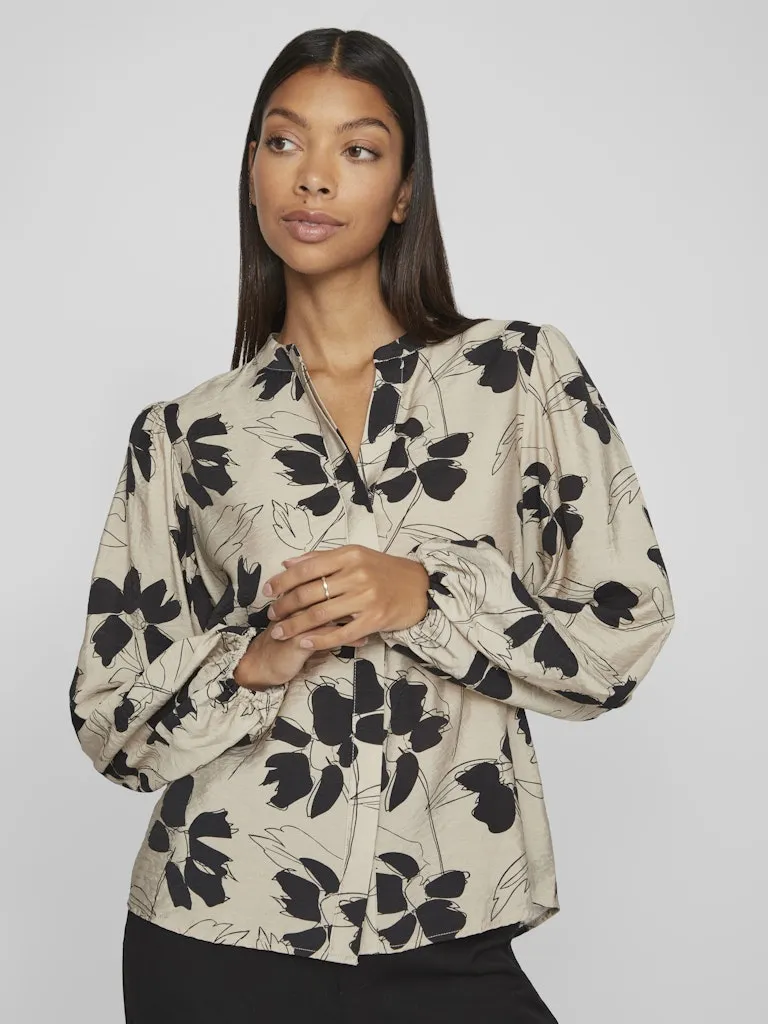 Nisa Long Sleeve Top | Feather Grey