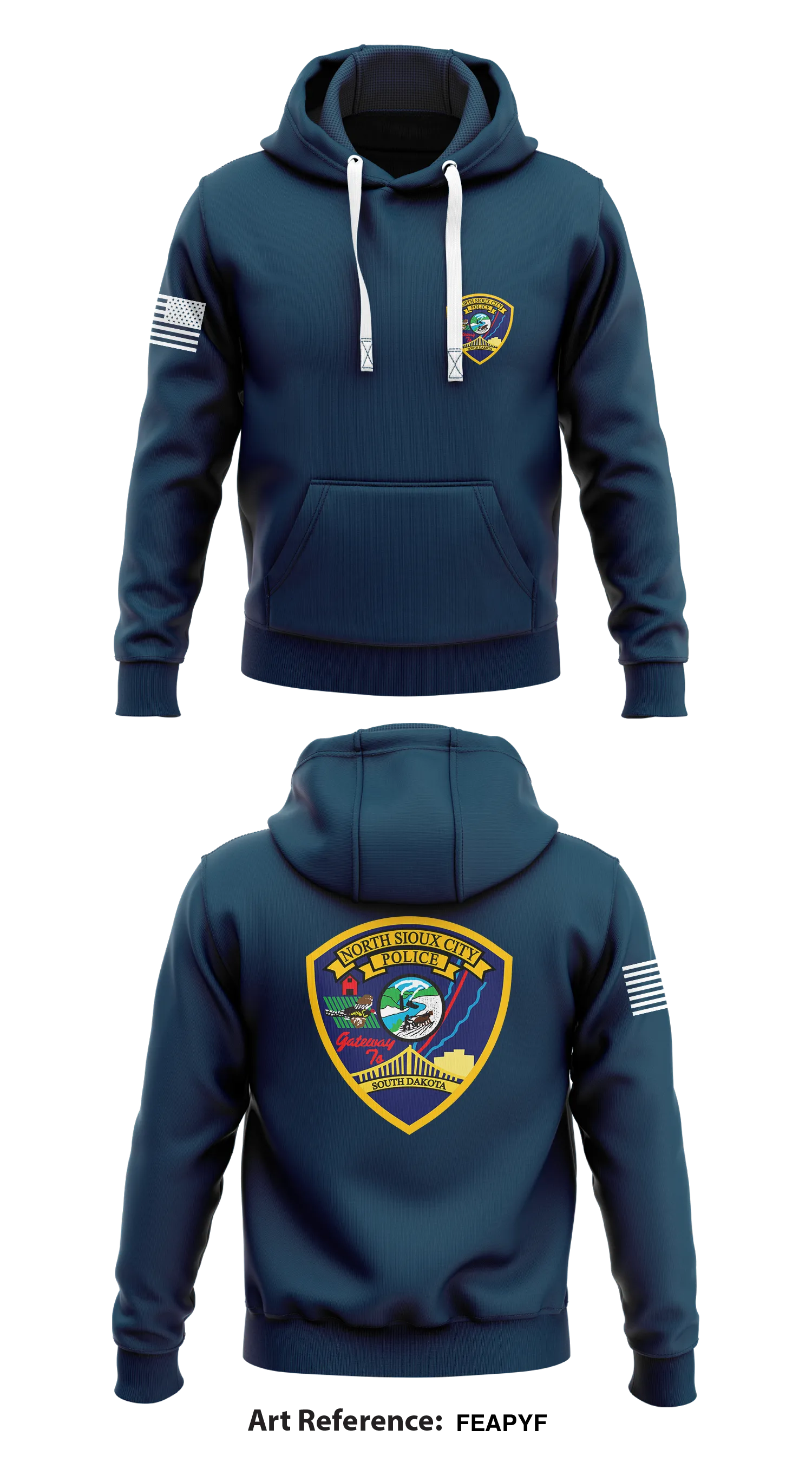 North Sioux City Police Department  Store 1  Core Men's Hooded Performance Sweatshirt - FEApyf