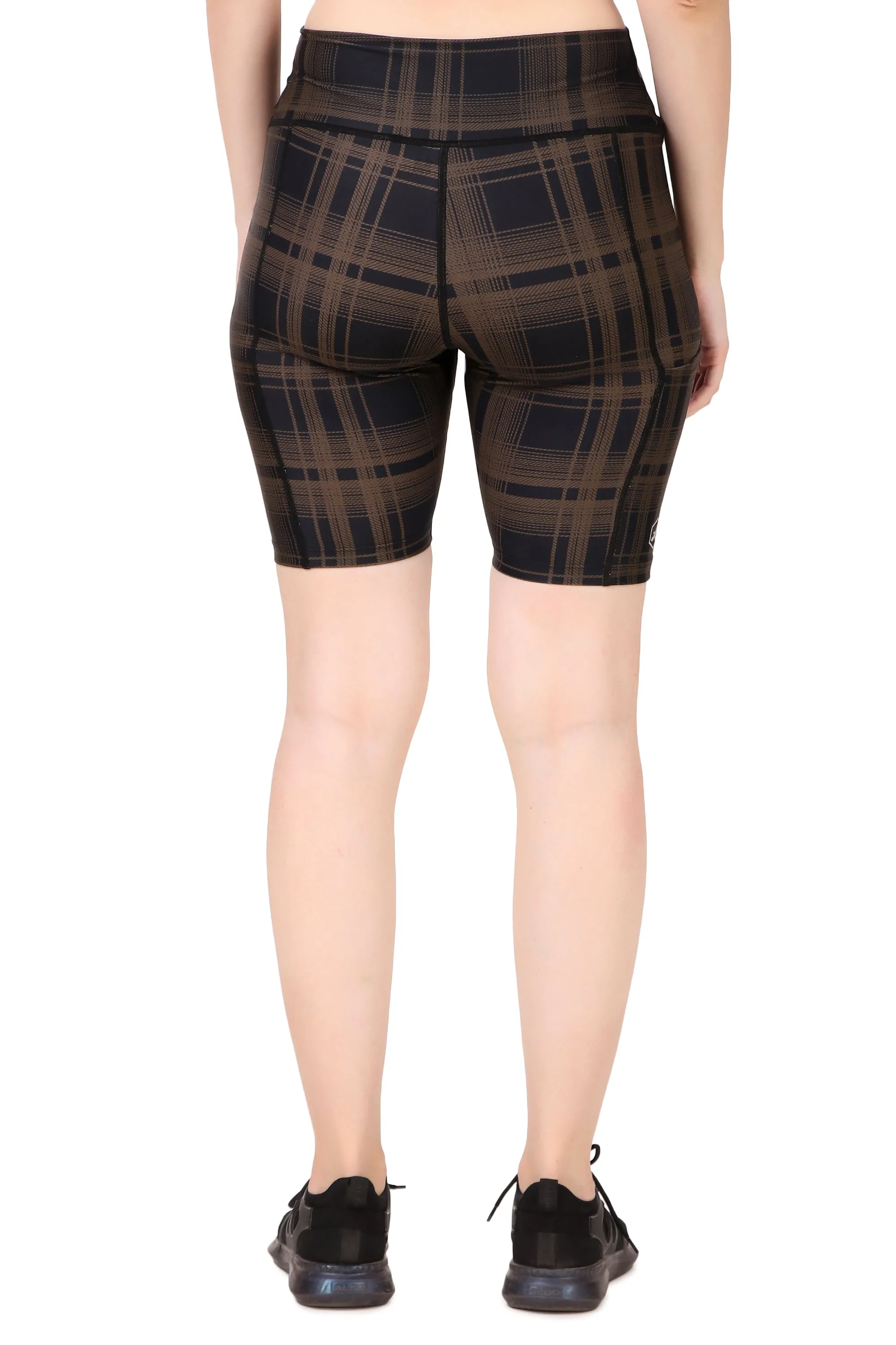 Nylon Compression Shorts For Women (Plade)