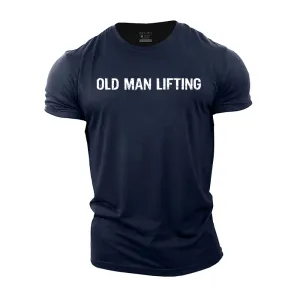 Old Man Lifting Cotton T-Shirt