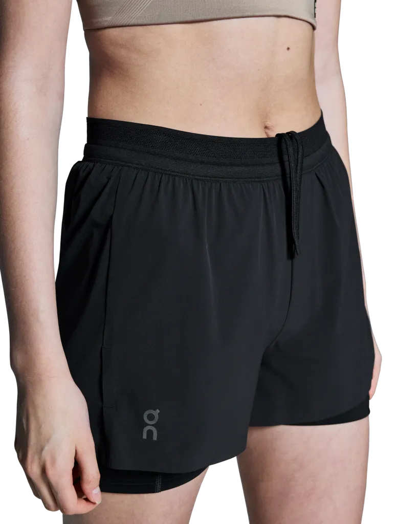 On Women 3 Inch Performance 2/1 Shorts - Black
