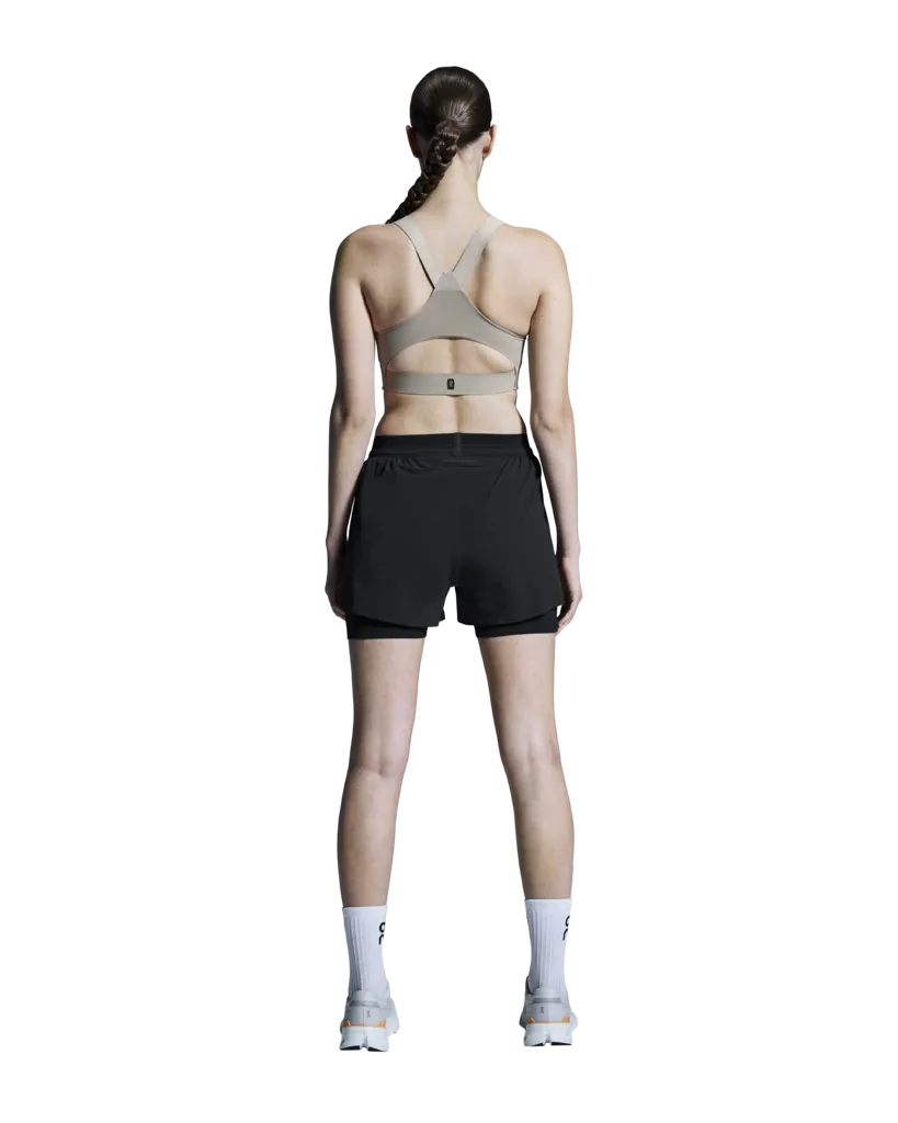On Women 3 Inch Performance 2/1 Shorts - Black