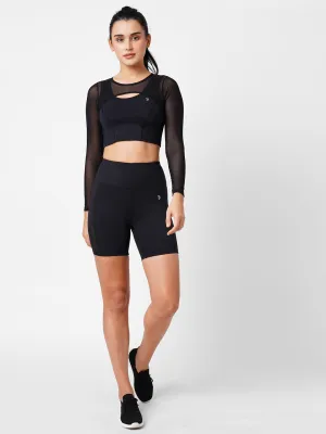 Onyx Black Biker Shorts