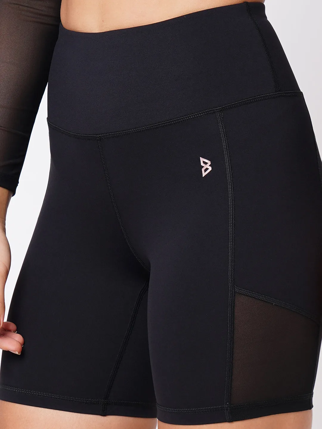 Onyx Black Biker Shorts