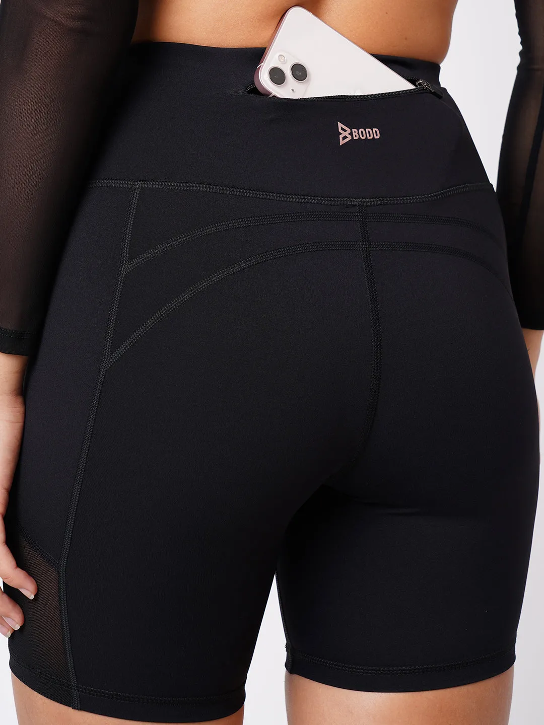 Onyx Black Biker Shorts