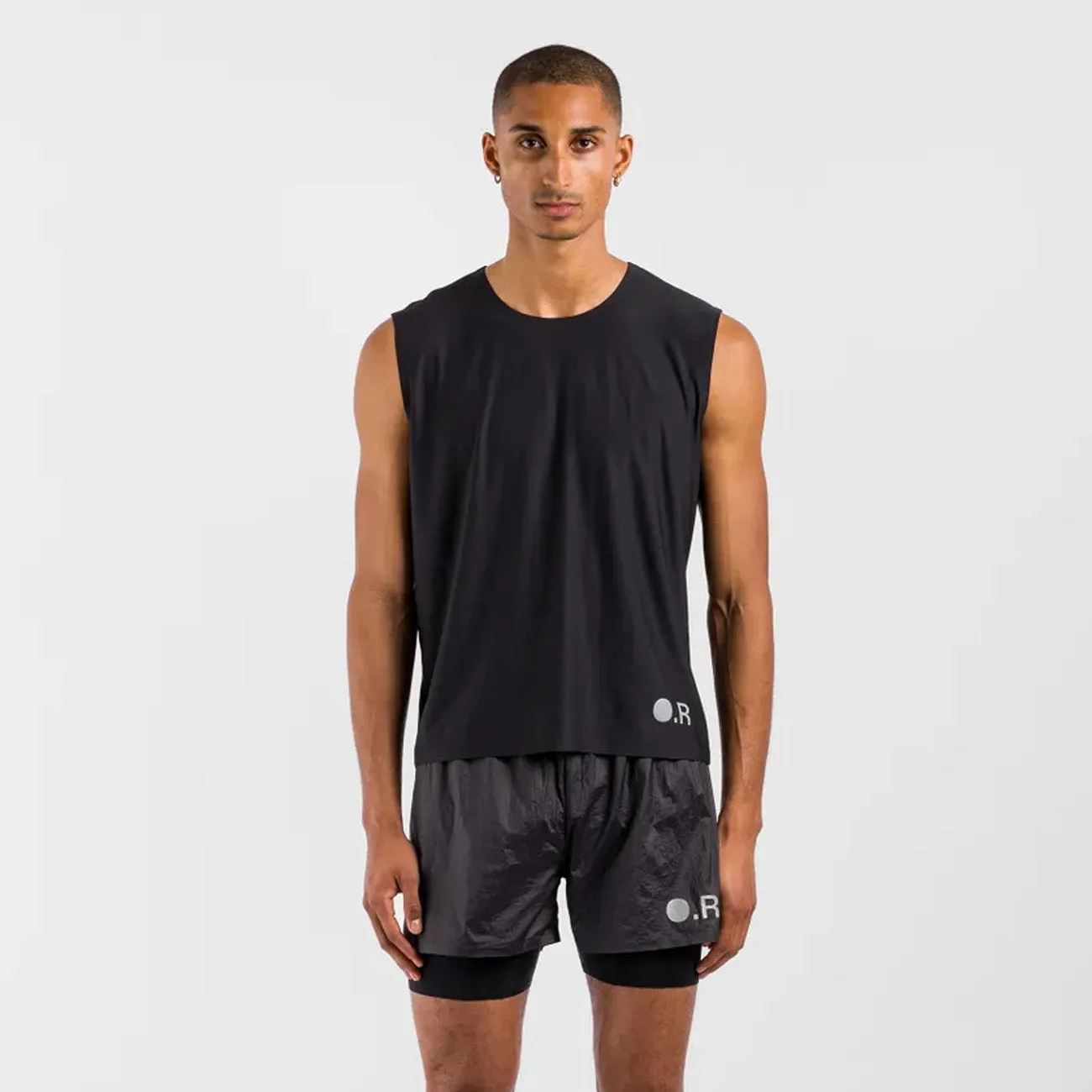 Optimistic Runners Glossy Nylon Shorts Black