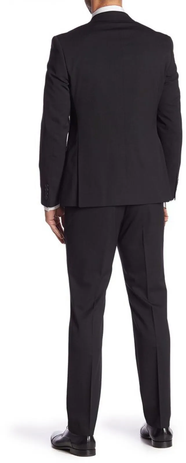 Original Penguin Munsingwear Comfort Stretch Skinny Suit Black Pindot 38R 31W