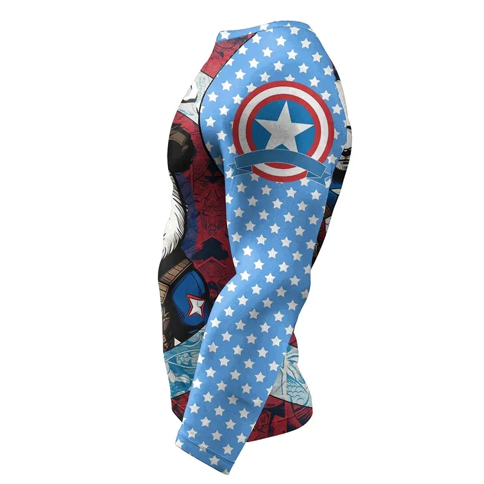 Panda Compression 'Captain Panda' Long Sleeve Rashguard Short Set