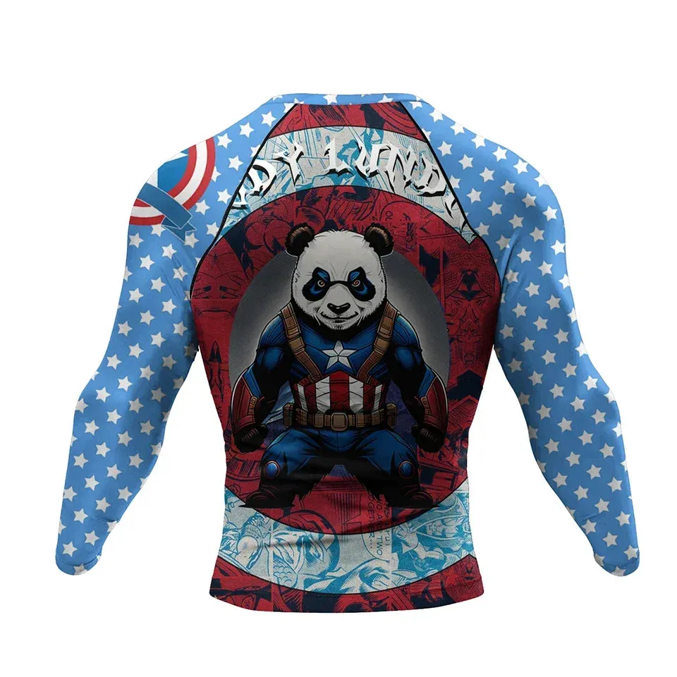 Panda Compression 'Captain Panda' Long Sleeve Rashguard Short Set