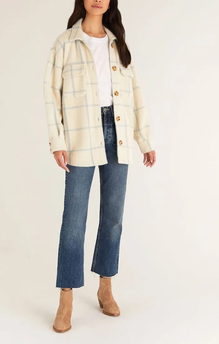 Plaid Tucker Jacket In Sand By Z Supply ZJ213286