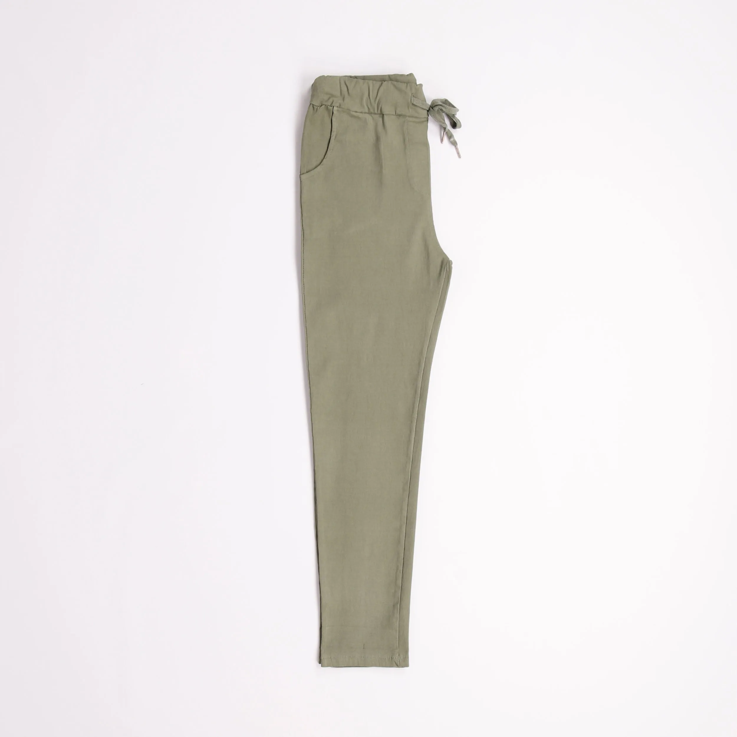 Plain Magic Stretch Trousers - Khaki