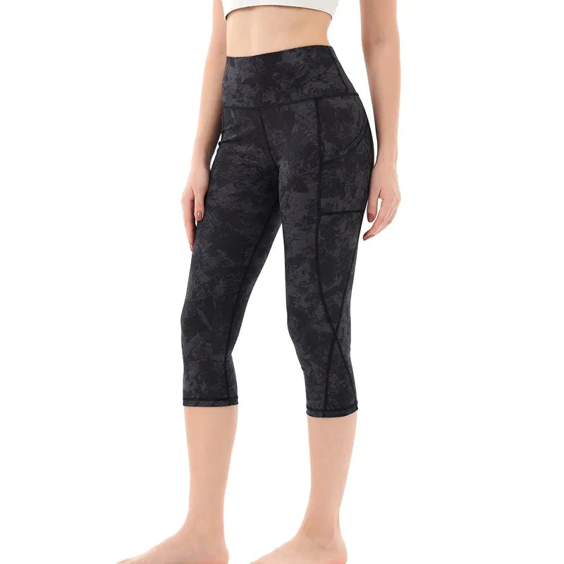 Pockets & Performance: Women's High Waist Yoga Pantyhose with Tummy-Tightening Support