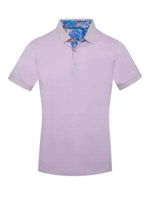 Polo stretch Cotton in Lilac