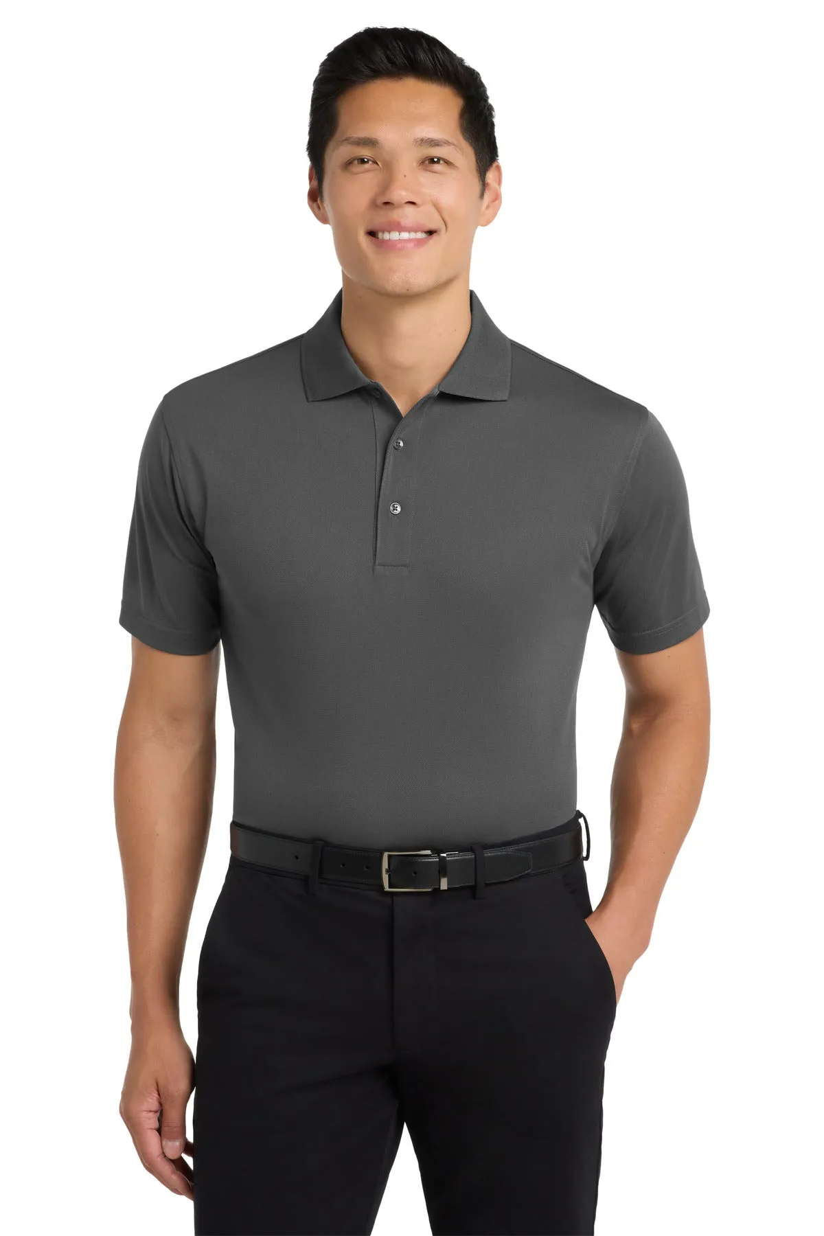 Port Authority Tall Tech Pique Polo. TLK527 Grey Smoke Tall