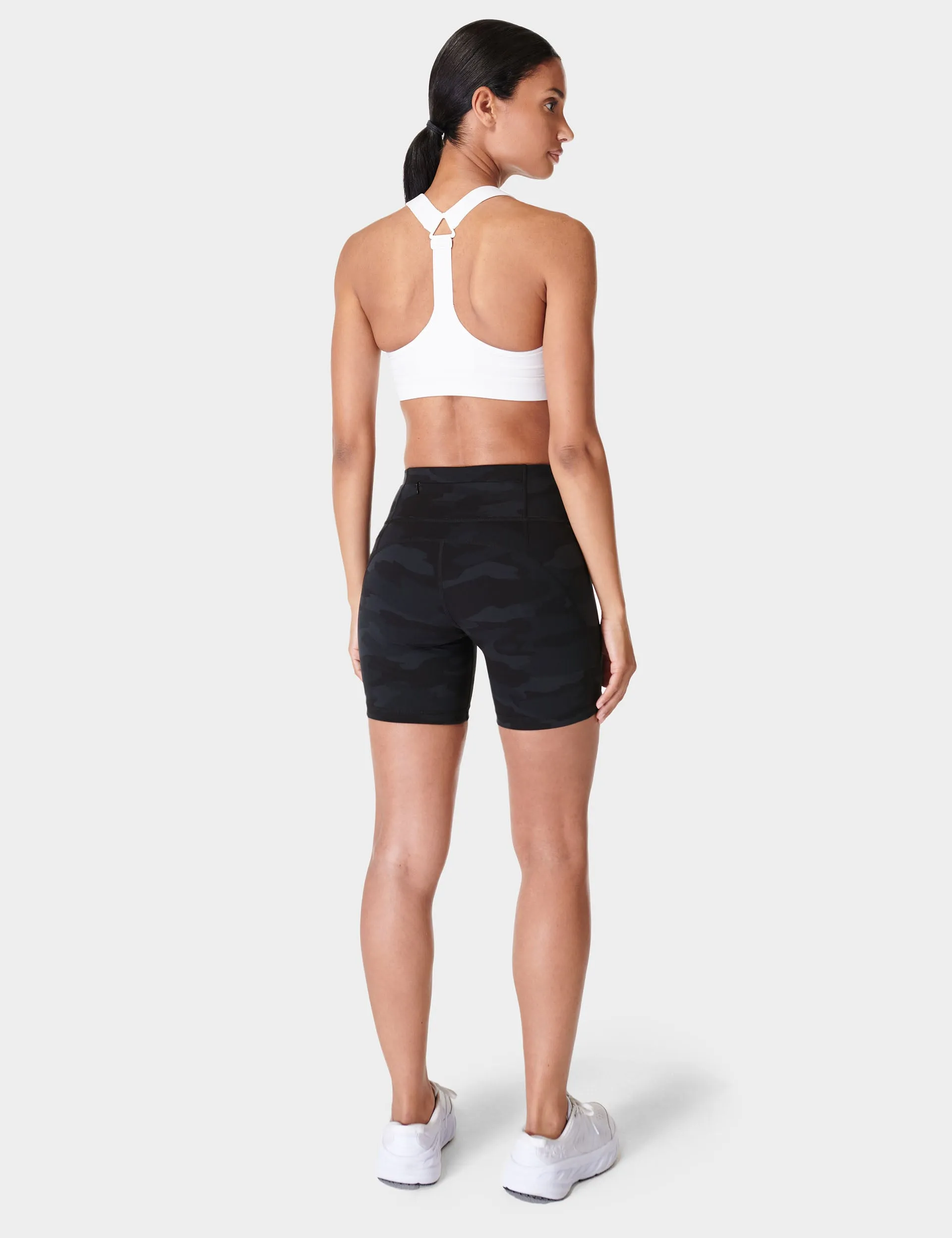 Power 6" Cycling Shorts - Ultra Black Camo Print