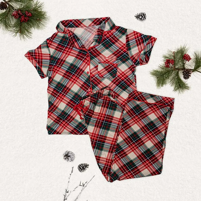 Prancer's Plaid Pajama Top