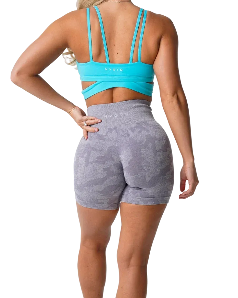 Premium Women's Camo Seamless Shorts – High-Waisted, Compression Waistband, Soft, Flexible, Durable Activewear for Intense Workouts, Comfortable Stretch Fit