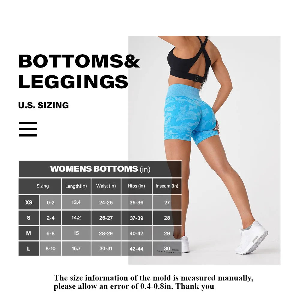 Premium Women's Camo Seamless Shorts – High-Waisted, Compression Waistband, Soft, Flexible, Durable Activewear for Intense Workouts, Comfortable Stretch Fit