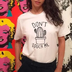 Printed T-Shirt for Women's Cotton Summer Female Top Tee For Lady Girl Funny Round neck T-shirts Hipster Tumblr