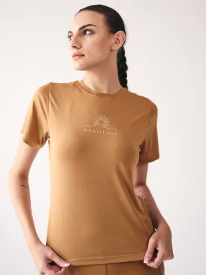 Purpose Printed Active T-shirt (Brown)