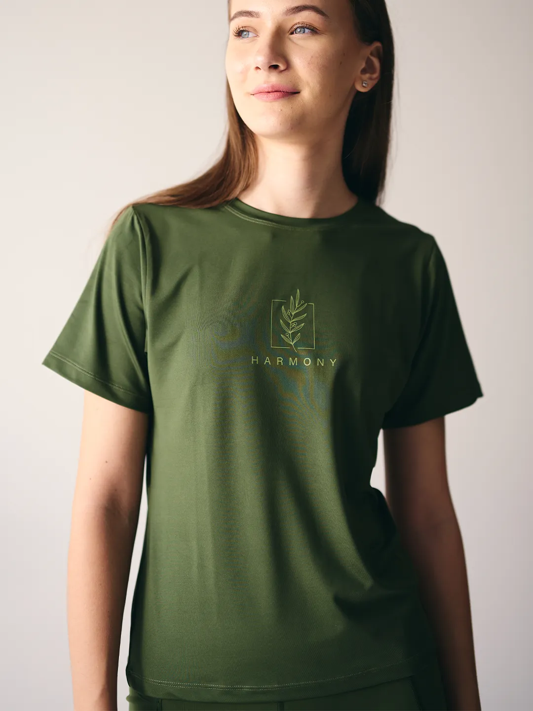 Purpose Printed Active T-shirt (Olive green)