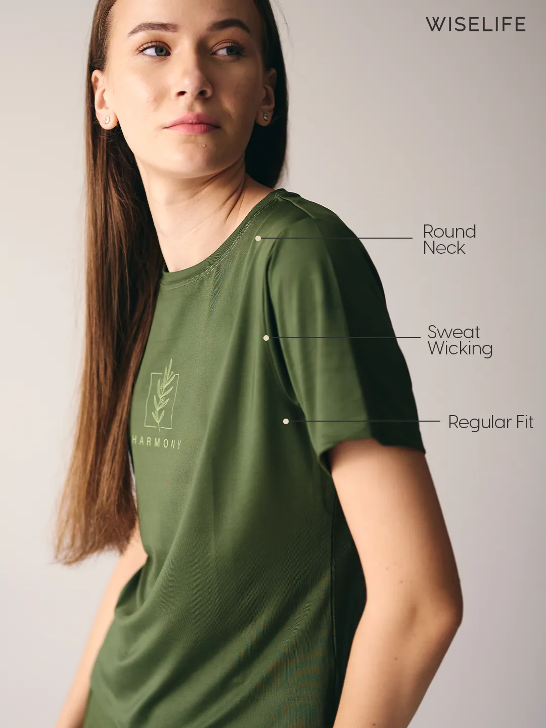 Purpose Printed Active T-shirt (Olive green)