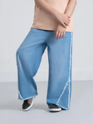 "DONIER" Stylish Wide Leg Denim Pant