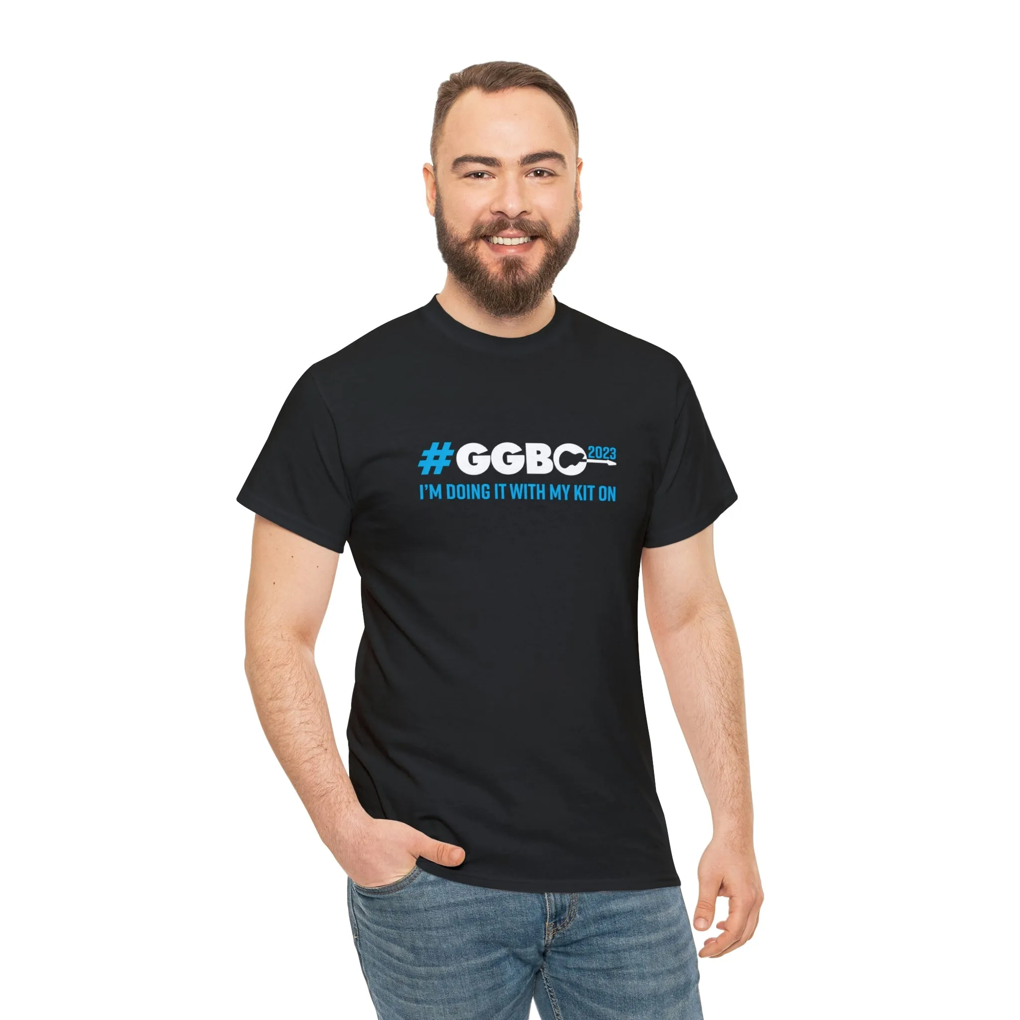 "I'm doing it with my Kit on..." Unisex Heavy Cotton Tee
