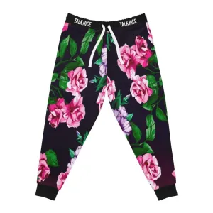 "Talk Nice" Floral Joggers
