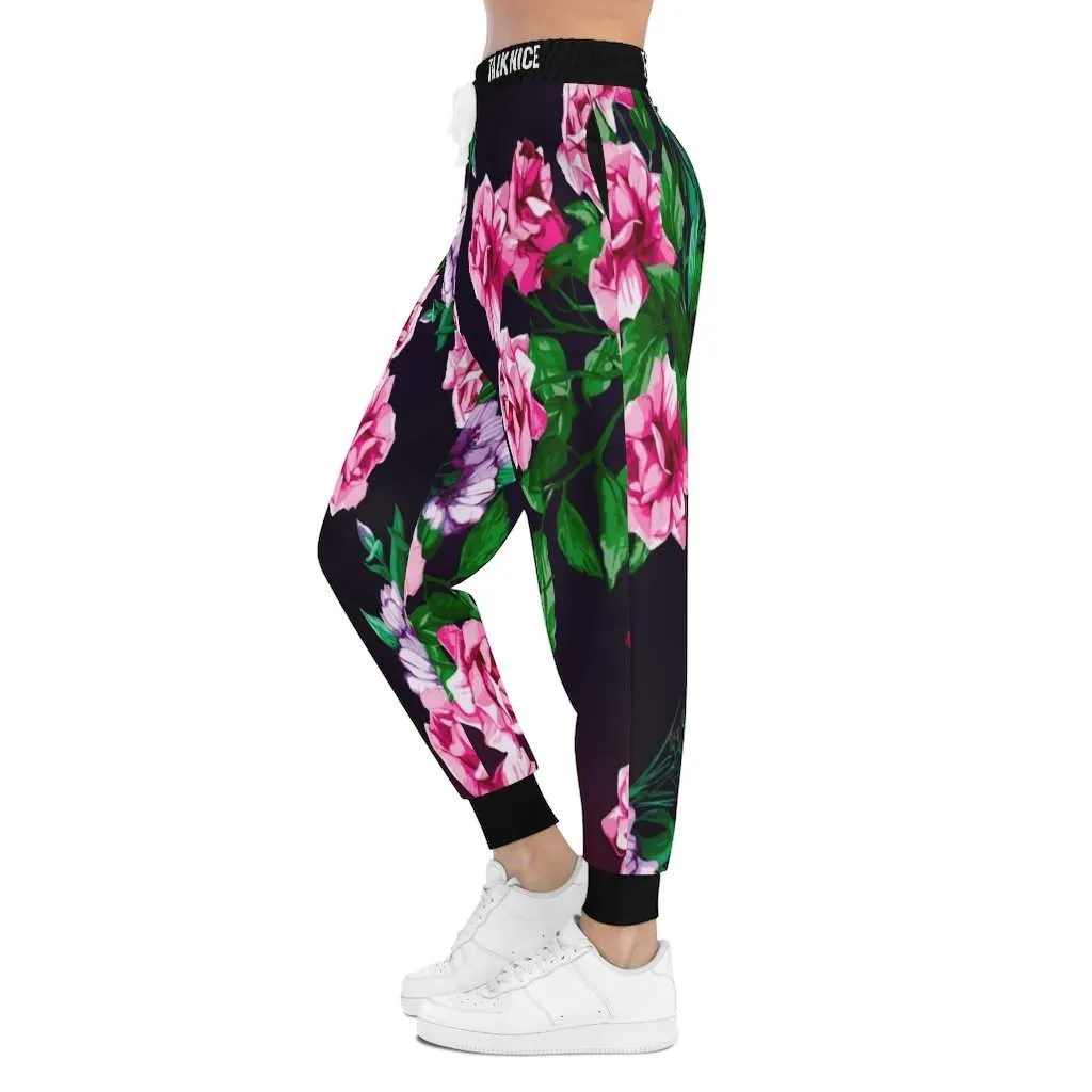 "Talk Nice" Floral Joggers