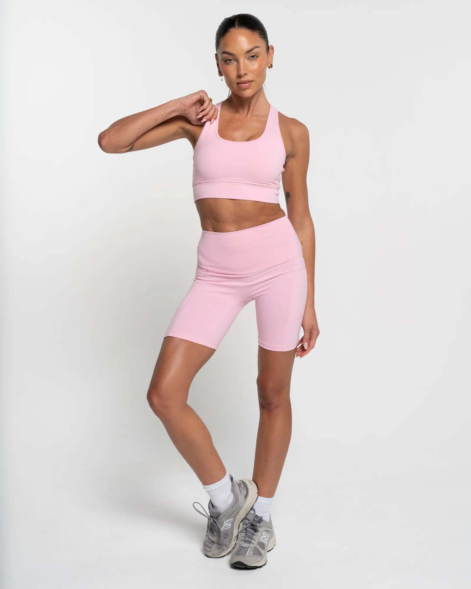 Racer Crop - Baby Pink