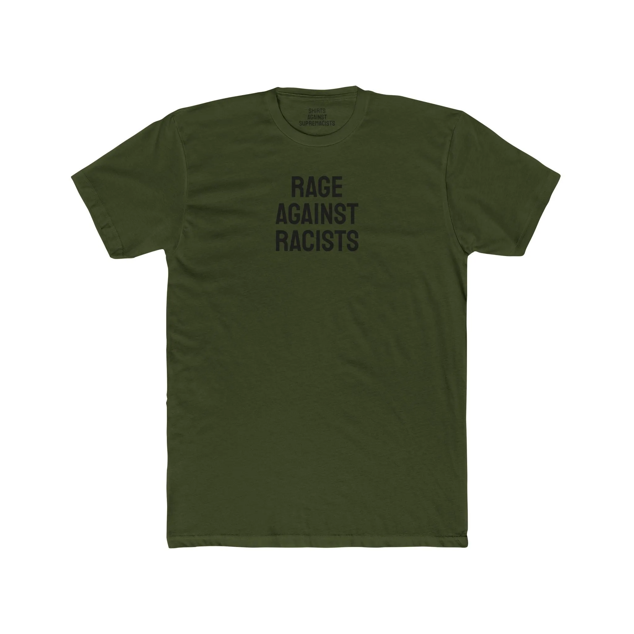 Rage Against Racists - Unisex Cotton Crew Tee