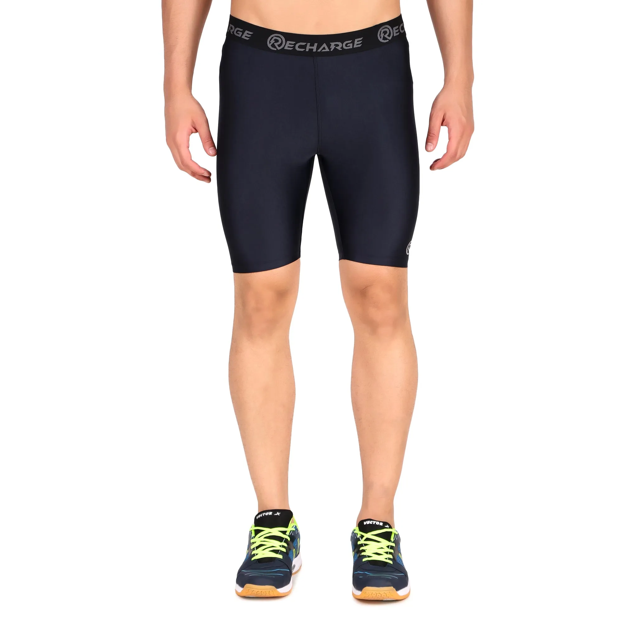 Recharge Polyester Compression Shorts (Navy)