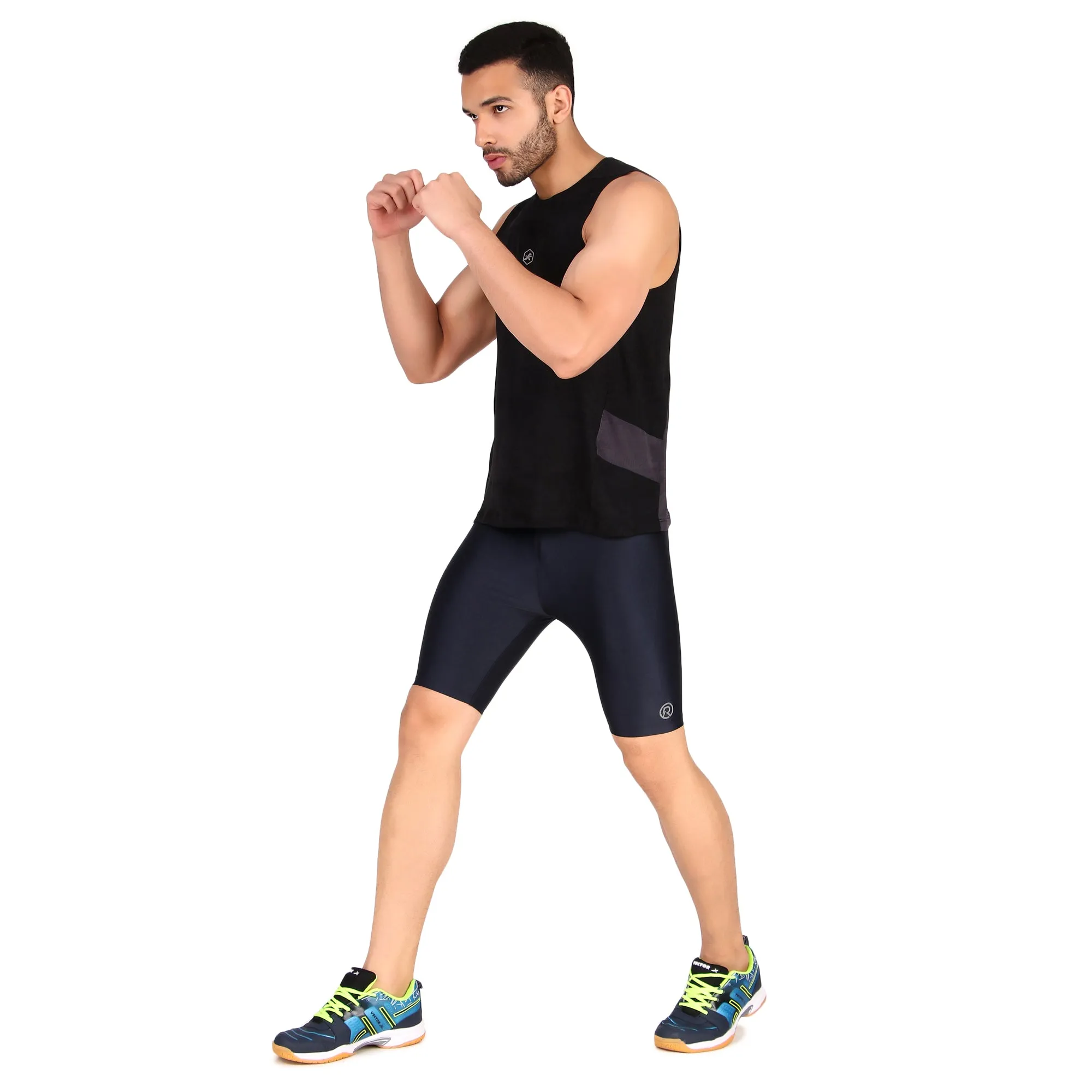 Recharge Polyester Compression Shorts (Navy)